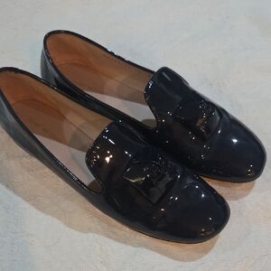 Stuart Weitzman Glossy Black Loafers